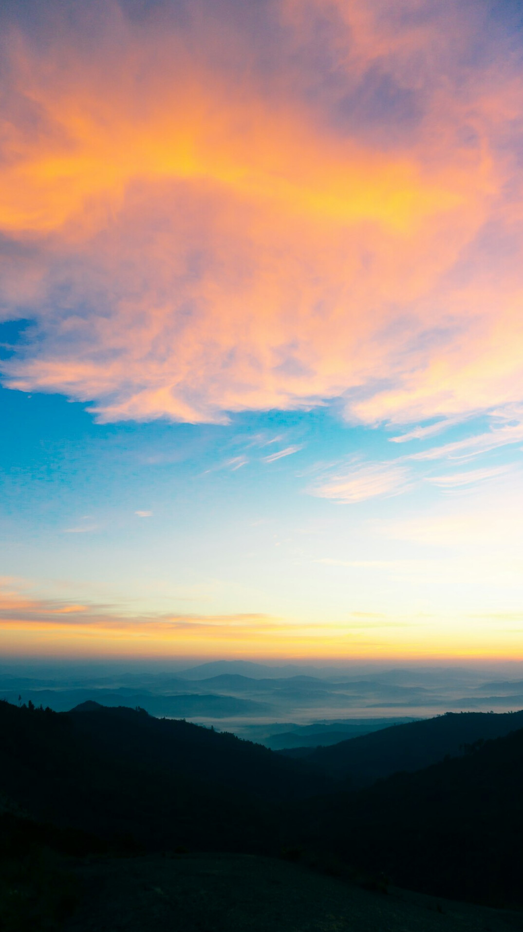 sunrise over mountains